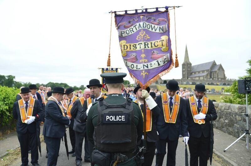 Orangemen at Drumcree in 2022 protesting the ban on marching along Portadown's mainly nationalist Garvaghy Road. Picture by Arthur Allison