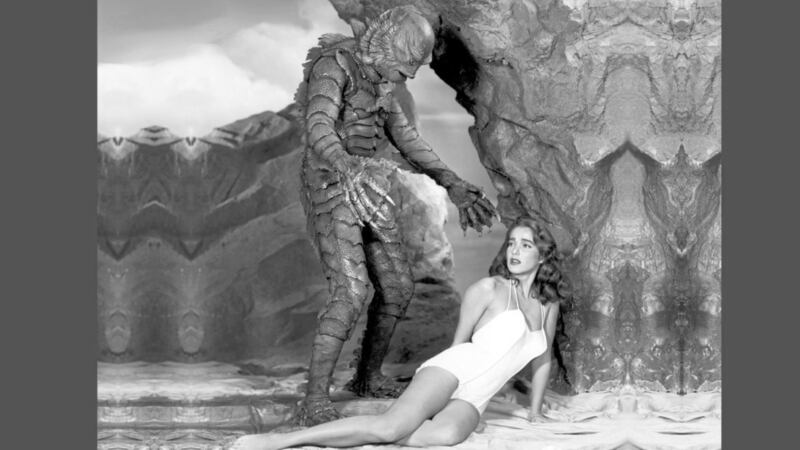 Julie Adams encounters The Creature From The Black Lagoon 