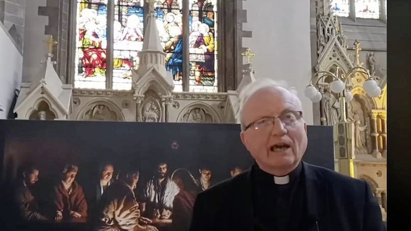 Bishop of Derry Donal McKeown in a recent video posted during the coronavirus outbreak 