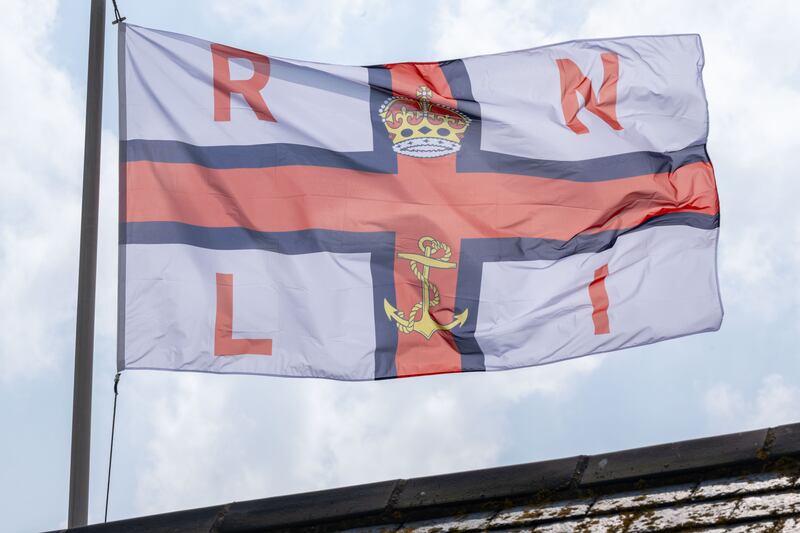 A new flag gifted to the RNLI in Fraserburgh by the Duke of Kent