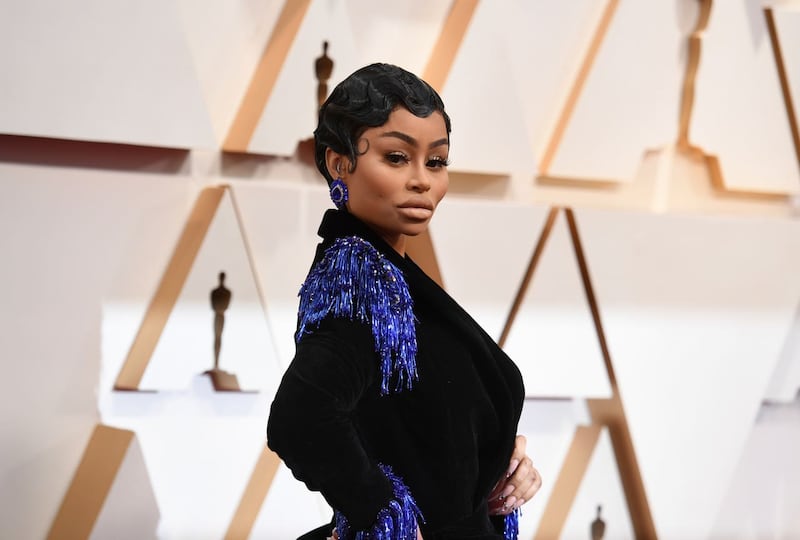  Blac Chyna arrives at the Oscars on Sunday, Feb. 9, 2020, at the Dolby Theatre in Los Angeles. A jury has been seated and opening statements are set to begin Tuesday, April 19, 2022, in a trial that pits model and former reality television star Blac Chyna against the Kardashian family, who she alleges destroyed her TV career. 