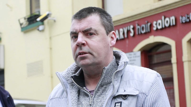 Seamus Daly arrives at Omagh court in Co Tyrone, he is accused of murdering 29 people in the Real IRA bomb in 1998. Picture by Peter Morrison, Press Association