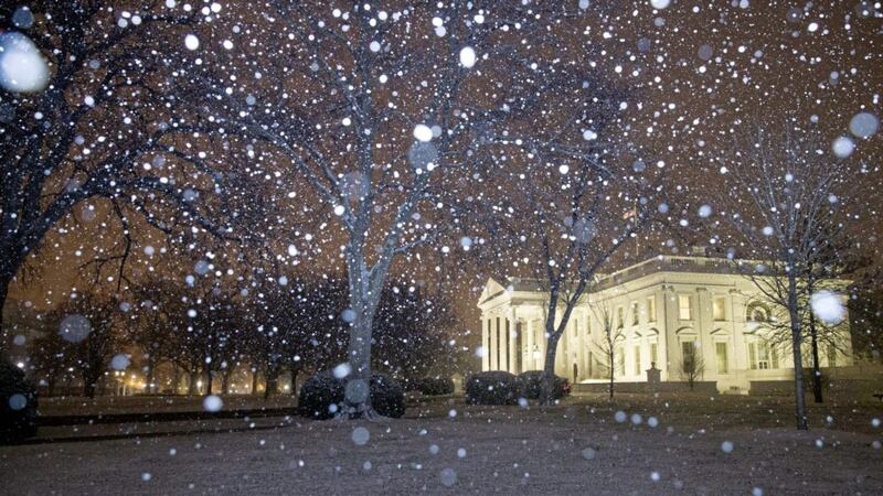 snow deal: Snow falls on the White House as a winter storm arrives           PICTURE: Alex Brandon/PA 