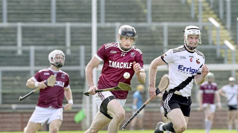 Brendan Rodgers has been in goalscoring form for Slaughtneil on their run to another Derry SHC final against Kevin Lynch&#39;s tomorrow Picture: Margaret McLaughlin 