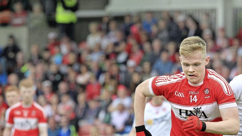 Alex Doherty is continuing his progress through the Derry ranks.<br /> Picture Margaret McLaughlin