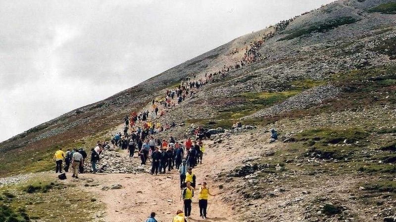 As many as 10,000 climbed Croagh Patrick yesterday for Reek Sunday, the annual pilgrimage held on the last Sunday in July&nbsp;