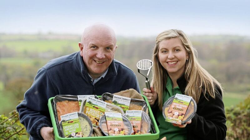 Regional buying manager for Asda NI, Brain Conway, pictured with Clare Forster, head of marketing, Mash Direct  