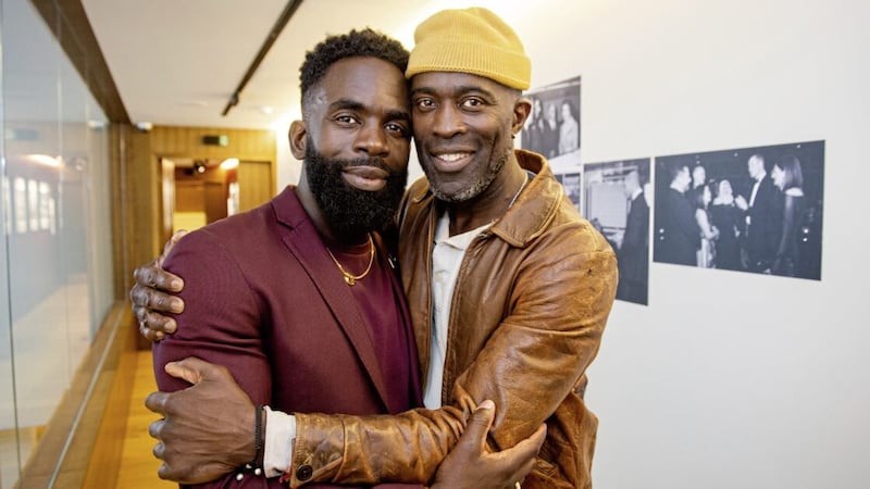 Actor Jimmy Akingbola with his biological brother Sola. Picture by Triforce Productions /ITV 