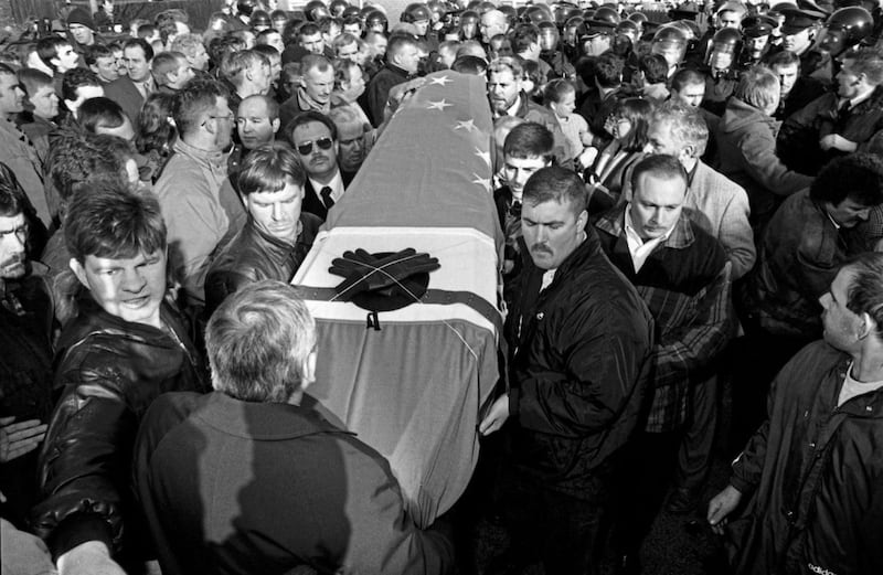 Funeral of the INLA&#39;s Gino Gallagher in 1996 