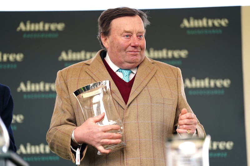 Trainer Nicky Henderson has plenty to think about after wins for Shishkin and Constitution Hill at Aintree Picture by PA