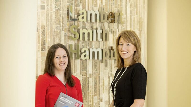 EVOLUTION: Claire Cole, research analyst and Criona Collins of Lambert Smith Hampton at the launch of a retail report 