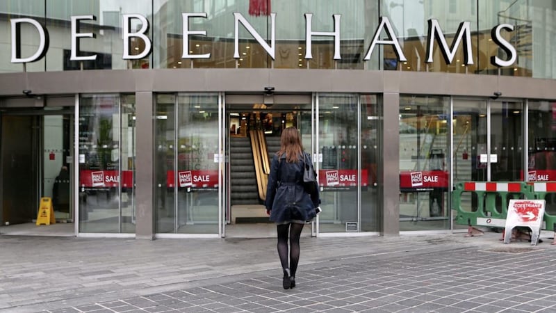 Debenhams has reported an 84.6 per cent drop in pre-tax profits 