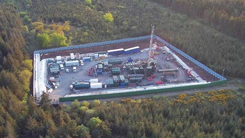 The exploratory oil drill at Woodburn Forest near Carrickfergus. Picture by Richard Gilmore 