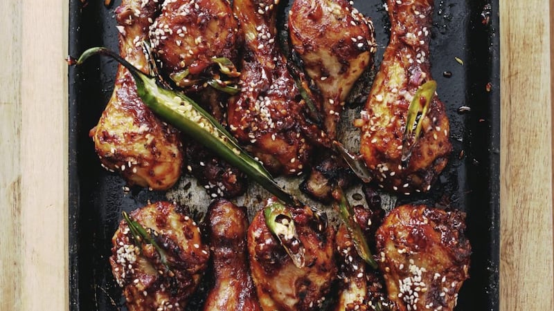 Niall&#39;s sticky chicken with sesame and chilli &ndash; think of the lickin&#39; on those fingers 