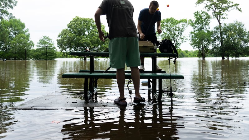 The area has been hit by heavy rainfall (Houston Chronicle via AP)