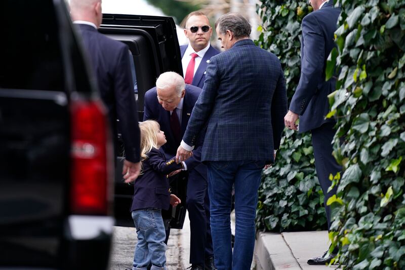 President Joe Biden and his son Hunter were the targets of the alleged fabricated plot (AP Photo/Stephanie Scarbrough)