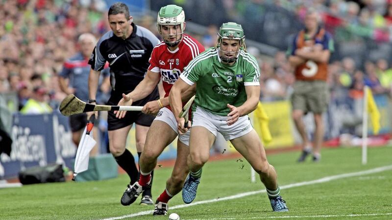 Limerick's Sean Finn and Cork's Shane Kingston could renew rivalries on Sunday.<br /> Picture Seamus Loughran