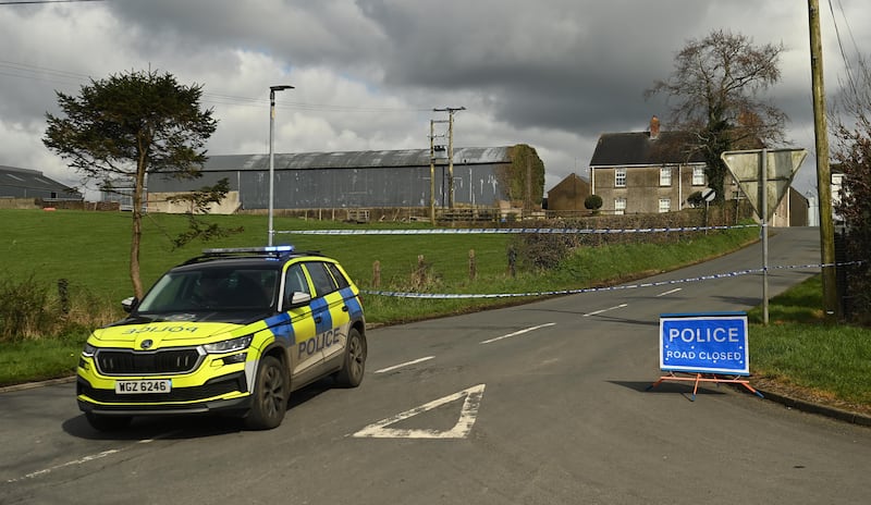 A police cordon remains at Ballynahonemore Road