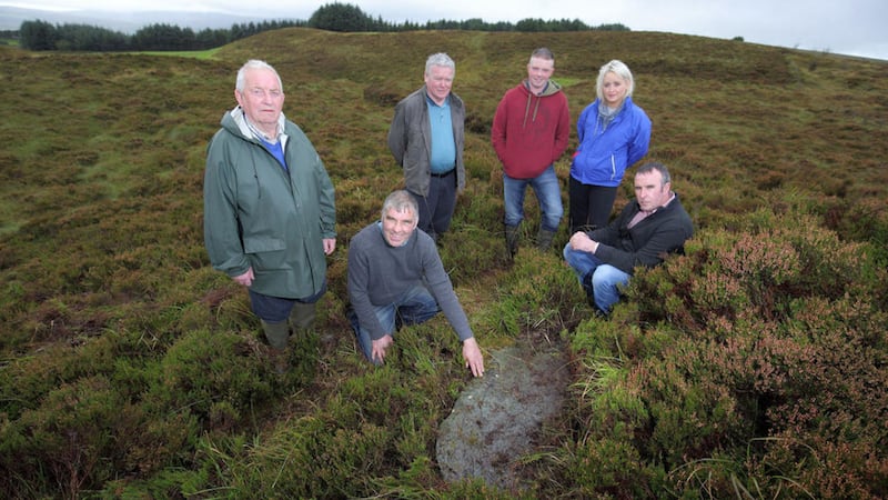 Greencastle residents pictured at the Mass rock site
