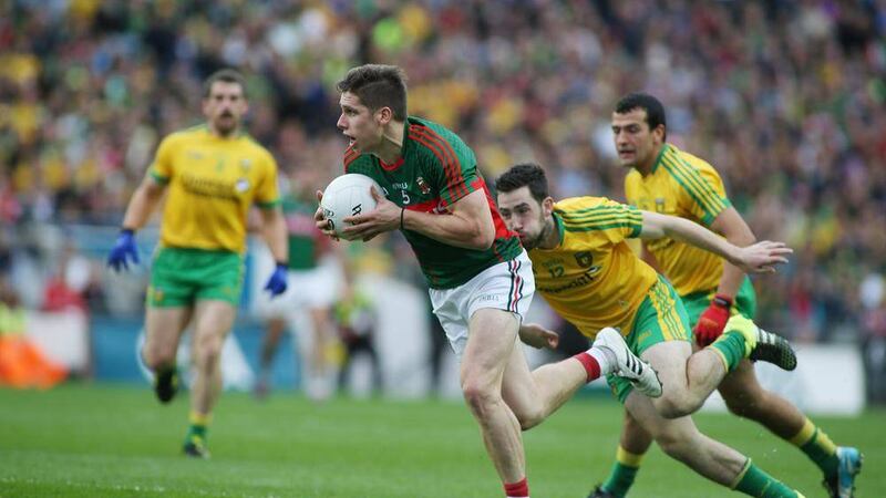 Mayo's Lee Keegan scored 1-2 in the quarter-final win over Donegal and could be used to mark Diarmuid Connolly on Sunday