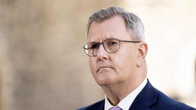 While Sir Jeffrey Donaldson gave an impassioned performance last week about his commitment to devolved government, he looks very comfortable leading the DUP from Westminster. Picture: Kirsty O&#39;Connor/PA Wire. 