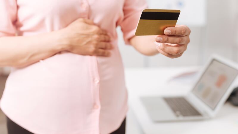 A survey showed some new mothers managed financially by relying on credit cards