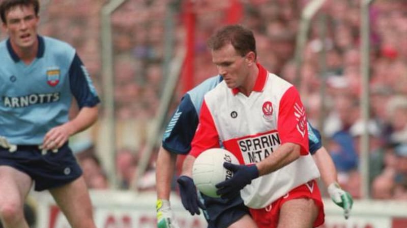 Johnny McGurk in action for Derry