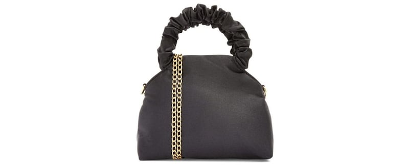 Black Satin Scrunchie Handle Clutch Bag, &pound;6, available from Primark