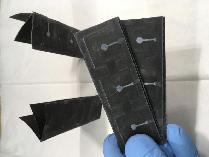 Paper batteries powered by bacteria.