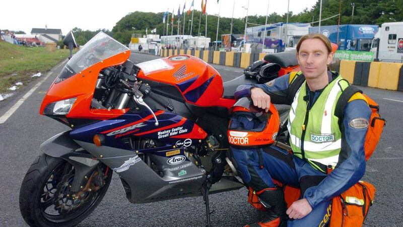 Dr John Hinds from Co Armagh was killed in a crash during practice for the Skerries 100 on Saturday 