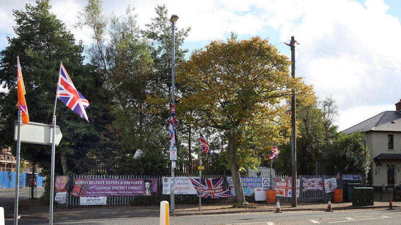 The protest camp at Twaddell Avenue 