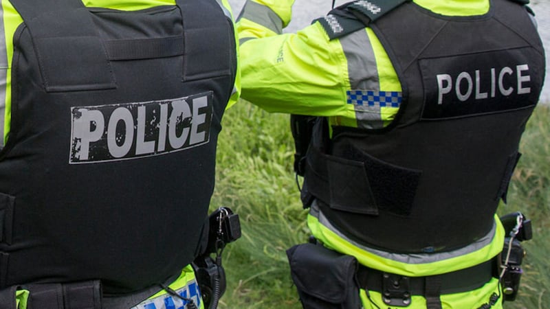 A three-strong gang threatened a woman during a burglary at her Co Down home 