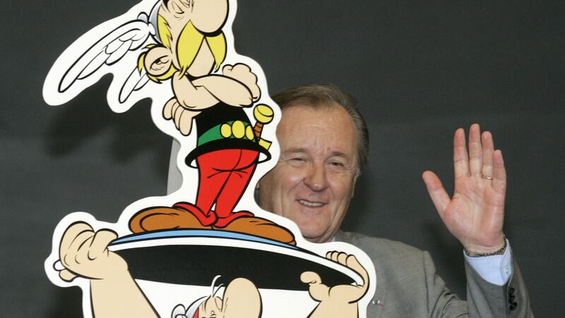 Asterix, portrayed as a short man always wearing a helmet with wings, was created in the early 1960s.