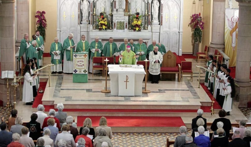 The Down and Connor Mass for Mission Sunday was celebrated in St Patrick&#39;s Church, Lisburn. Picture by Ann McManus 