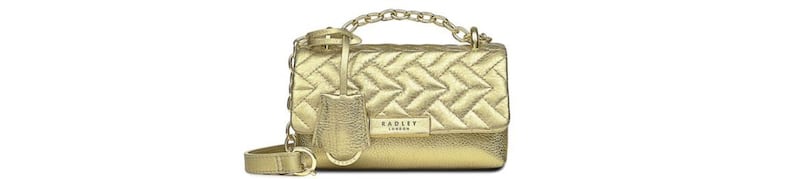Radley London Gold Mill Bay Metallic Small Flapover Crossbody Bag, &pound;159, available from Next