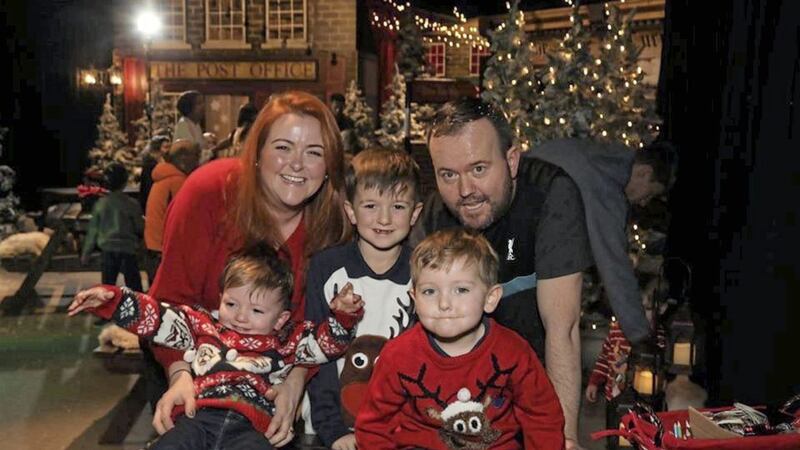 Sure Start mum Sarah Duncan from east Belfast with her three boys 