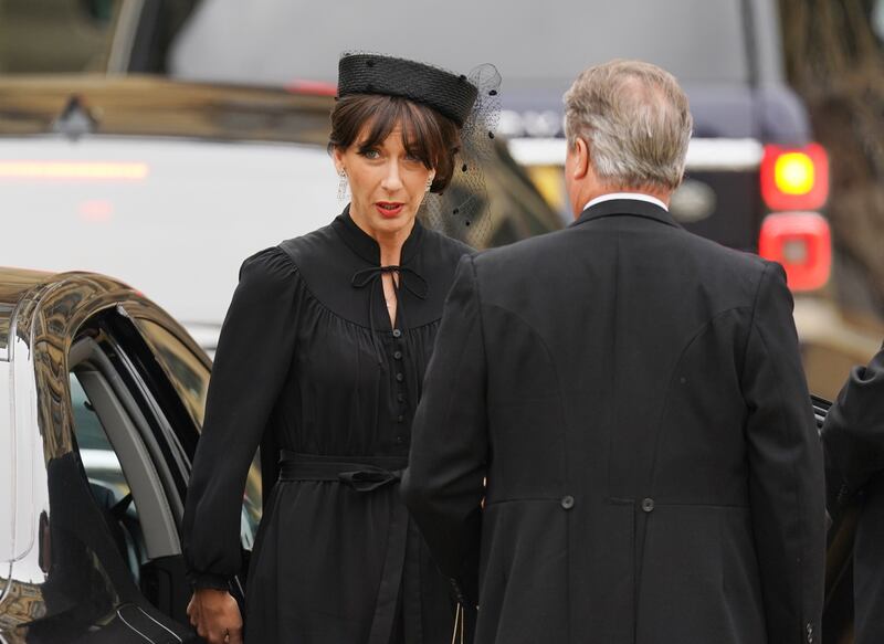 Samantha Cameron arrives for the State Funeral of Queen Elizabeth II