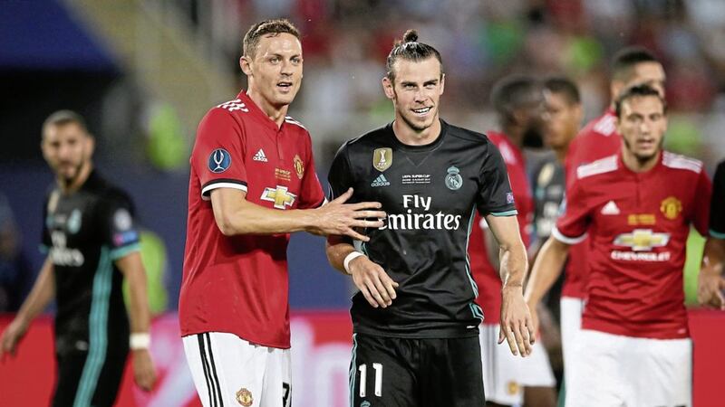 Real Madrid's Gareth Bale (right)