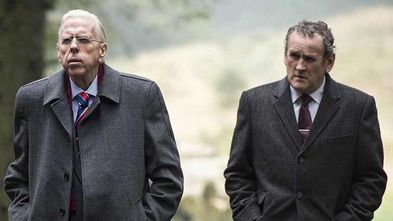 Timothy Spall as Ian Paisley and Colm Meany as Martin McGuinness in The Journey, a new film charting the unlikely friendship between them both&nbsp;