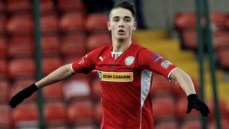 Jay Donnelly in action for Cliftonville FC against Warrenpoint. Photo Aidan O&#39;Reilly/Pacemaker Press Intl 