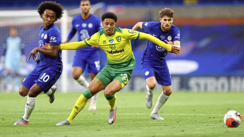 Despite playing in a Norwich City side that suffered relegation to the Championship, Northern Ireland left back Jamal Lewis is attracting interest from Premier League champions Liverpool. Picture by PA 