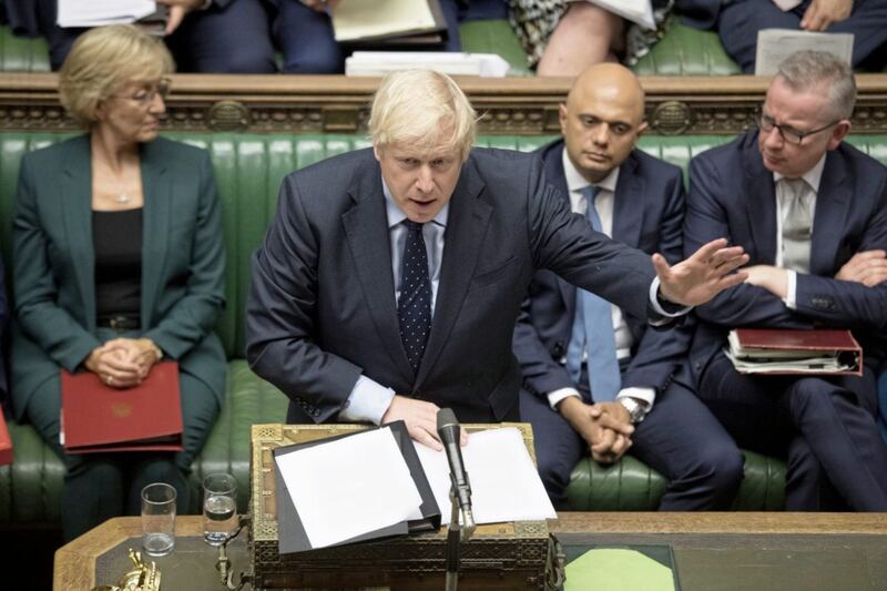 Prime Minister Boris Johnson speaking in the Commons yesterday. Picture by Jessica Taylor, UK Parliament, Press Association 