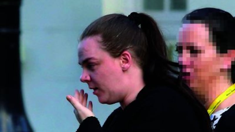 Erin McLaughlin at court in Derry yesterday to hear the verdict in the trial of her former fianc&eacute;, who was found guilty of killing her three-year-old son<br />Picture by Margaret McLaughlin