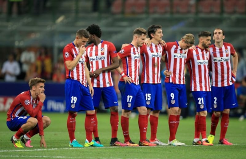 Atletico Madrid players during the 2016 Champions League final