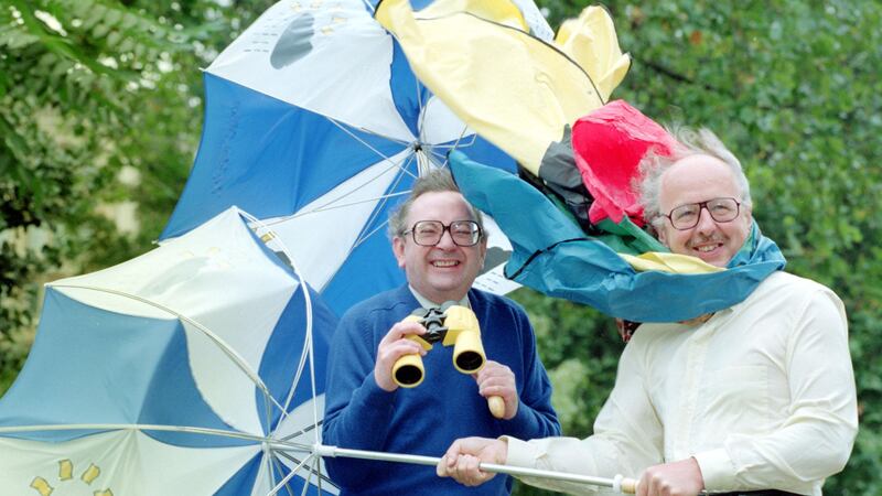 BBC forecasters Ian McCaskill, left, and Michael Fish. Picture by Fiona Hanson, Press Association&nbsp;