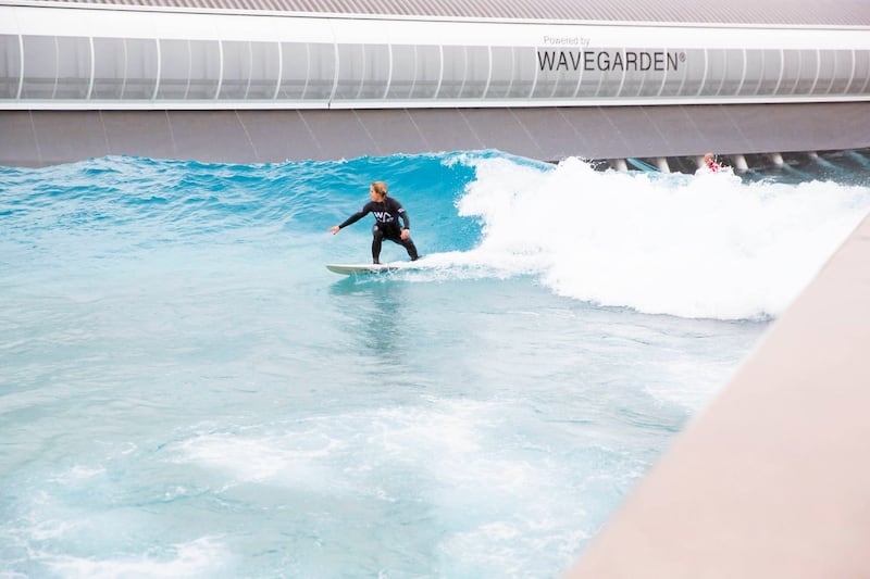 Wave ambassador and Olympic snowboarder Jenny Jones tries out The Wave