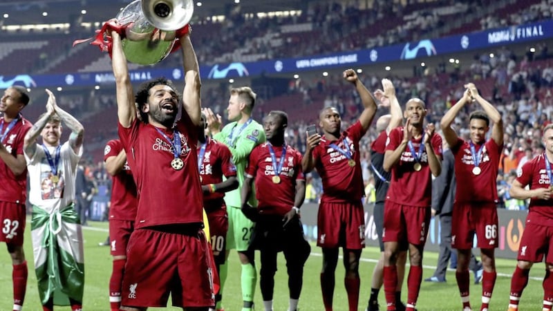 Liverpool&#39;s Mohamed Salah celebrates with the Champions League trophy - former star Michael Owen believes the Egyptian has the desire to get even better. 