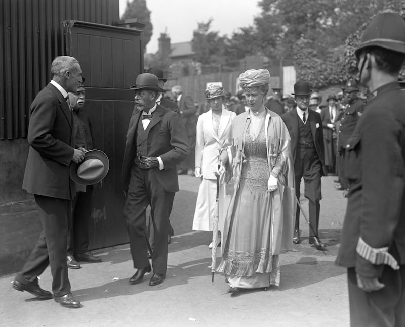 King George V and Queen Mary arriving at Wimbledon in 1919