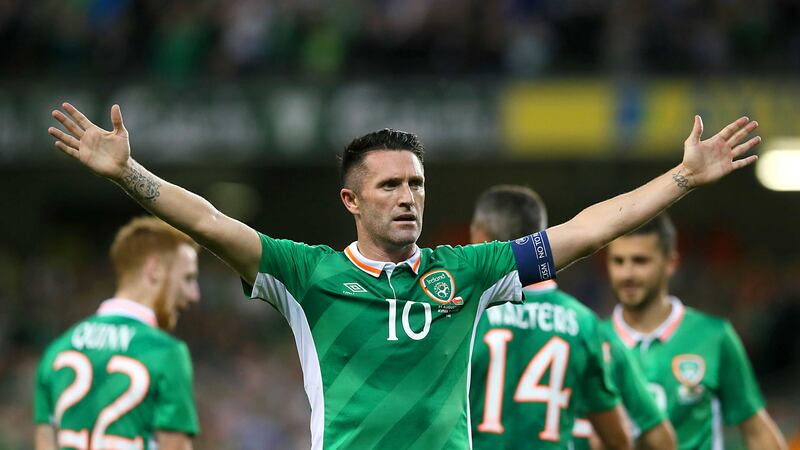 Robbie Keane during his last performance for Ireland, against Oman at the Aviva Stadium on Wednesday<br />Picture by PA&nbsp;