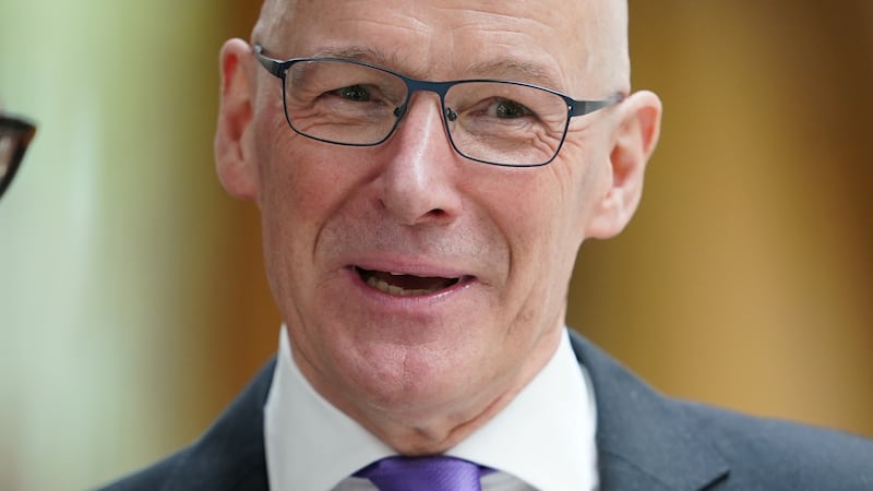 MSP John Swinney at the Scottish Parliament in Edinburgh, after he became the first candidate to declare his bid to become the new leader of the SNP and Scotland’s next first minister.